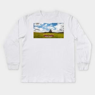 Devils Tower National Monument Kids Long Sleeve T-Shirt